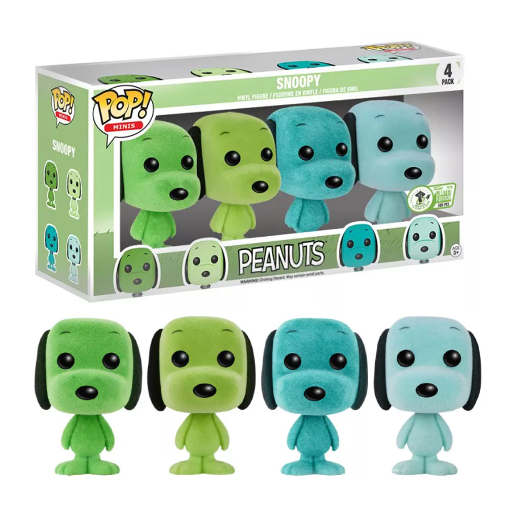 Funko Pop! Peanuts Snoopy 4 Pack Exclusivo Original Moça do Pop